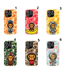 Bape Baby Milo Camo Streetwear Case – Impact-Dispersion Hard Case with Flexible Rubber Liner, Glossy UV Finish, 2-Piece Design  For iPhone 17161514131211 Pro MaxPlus