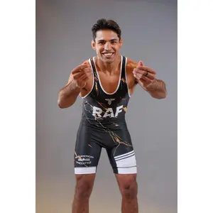 RAF08 Wrestling Men's Singlet - Black RAF08 Wrestling Men's Singlet - Black