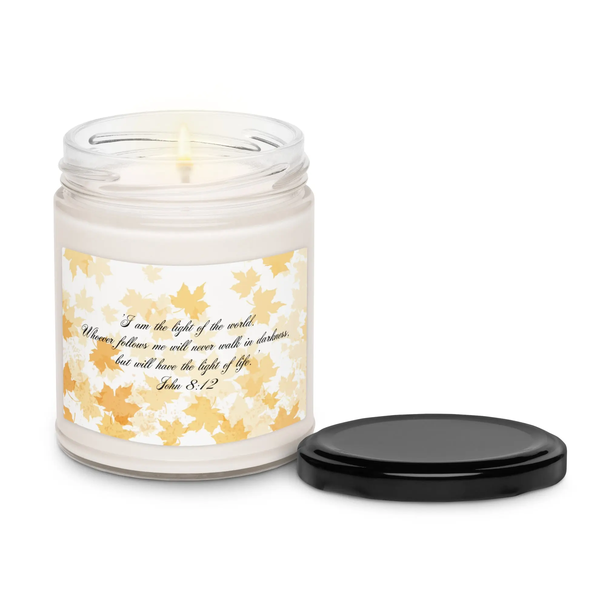 John 8:12-I Am The Light of The World- Scented soy candle