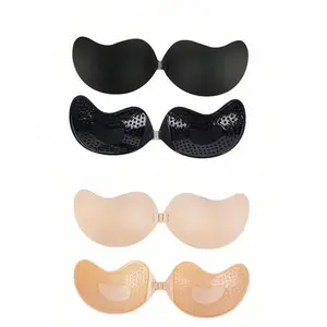 Mango-shaped push-up invisible bra adhesive pads, non-slip, seamless, silicone breast patches for strapless wedding dresses and formal wear