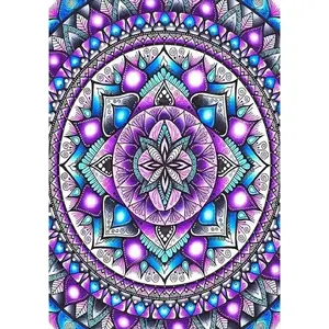 Mandala  Painting Kits for Adults,5D Rhinestone  Art Kits for Adults  Beginner,DIY  Round Full Drill  Painting Kit Arts Craft for  Wall Decor 12X16inch