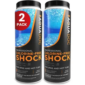 Aquadoc Non-Chlorine Spa Shock for Hot Tub - Chlorine Free Spa Treatment - Enhanced Bromine Support - Made in USA (32oz, 2 Pack)
