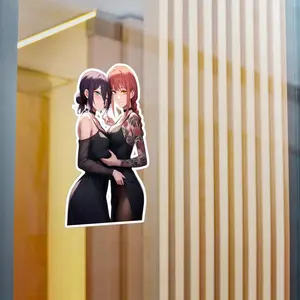 Chainsaw Man Reze & Makima Vinyl Sticker: Anime Waifu Decal