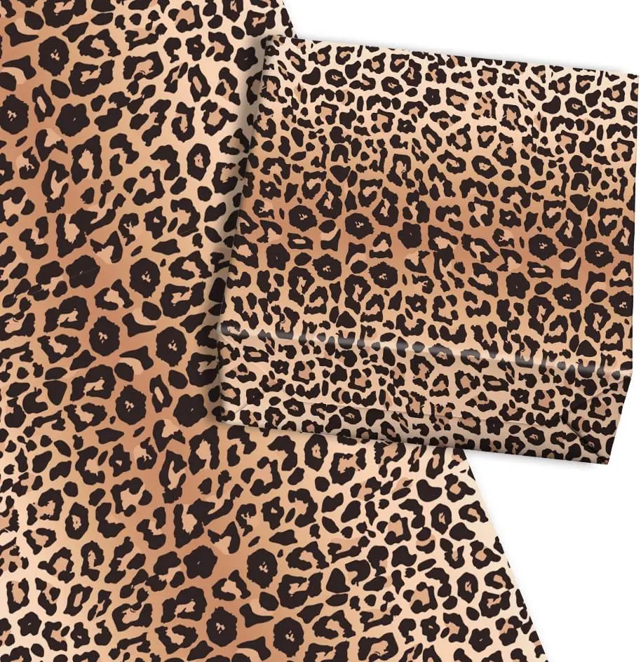 Leopard Wrapping Paper, Jungle Animal Cheetah Print Gift Wrapping Paper for Wedding Birthday Jungle Safari Party | Gift Wrapping Paper