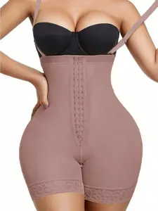 Women's Fajas Colombian Shapewear Bodysuit, Body Shaper Jumpsuit Tummy Control Butt Lifter Zipper Crotch, High Compression, Body Sculpting Compression, Adjustable Hooks Waist Trainer, Suitable For Daily Wear Or Party