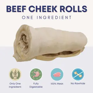 Beef Cheek Rolls - Delicious long lasting treat for Dogs