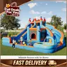 VanAcc 2-in-1 Inflatable Bounce House & Water Slide for Kids, Dry & Wet Jumper with Climbing Wall & Splash Pool, Indoor Outdoor Playset, Air Blower Included, Birthday & Holiday Gift, Off-Season Deal #Chrismas decor #halloween decor #TikTokShopBlackFriday