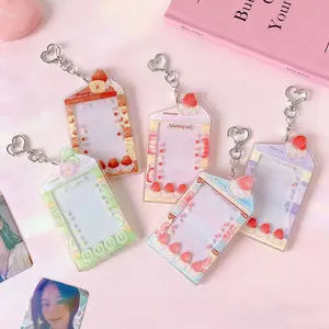 Acrylic Cake Card Holder Three-Inch Instant Photo Storage Protection Case, Star Chasing Small Card Display Hanger, 1 Piece