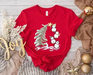 Snowman Christmas Tree T-Shirt: Stackable Holiday Family Gift