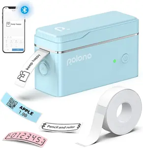 P31S mini label maker comes with tapes, Portable Bluetooth sticker printer comes with multiple templates and patterns. For organization, storage, office & home