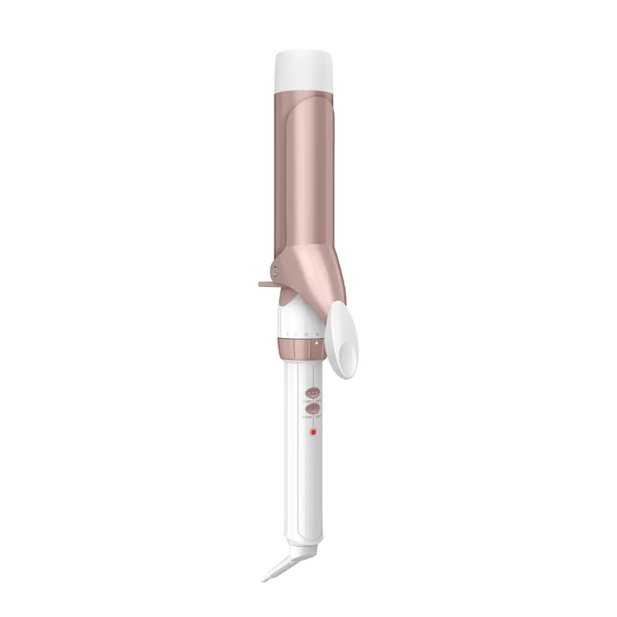Conair Double Ceramic Curling Iron - 1.5" Barrel, White/Rose Gold, 30 Heat Settings, Built-In Heat Protection, Cool Tip, Auto Off for Medium-Long Hair