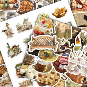 50-Pack Leisure Afternoon Stickers - Cozy Aesthetic Art Decals for Scrapbooks, Phone Cases & Journals (Vintage Sunbeam Design, Relaxing Mood DIY Crafts)