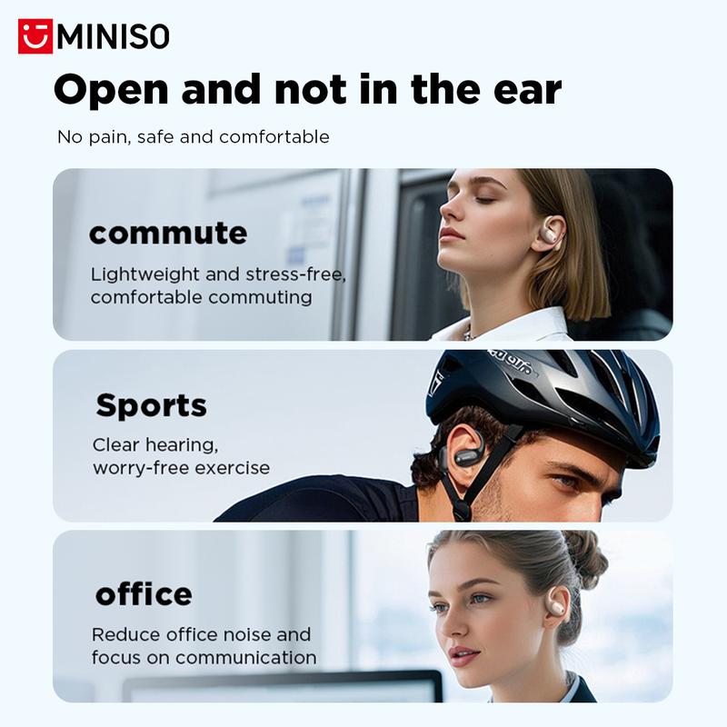 MINISO MS190 Translation Earbuds, Supports Real-Time Translation in 134 Languages With APP, Bluetooth 6.0 Earphones, Audio Wireless Earbuds for Music & Phone Calls, IPX5 Waterproof Sports Electronic Headphones with Long Endurance