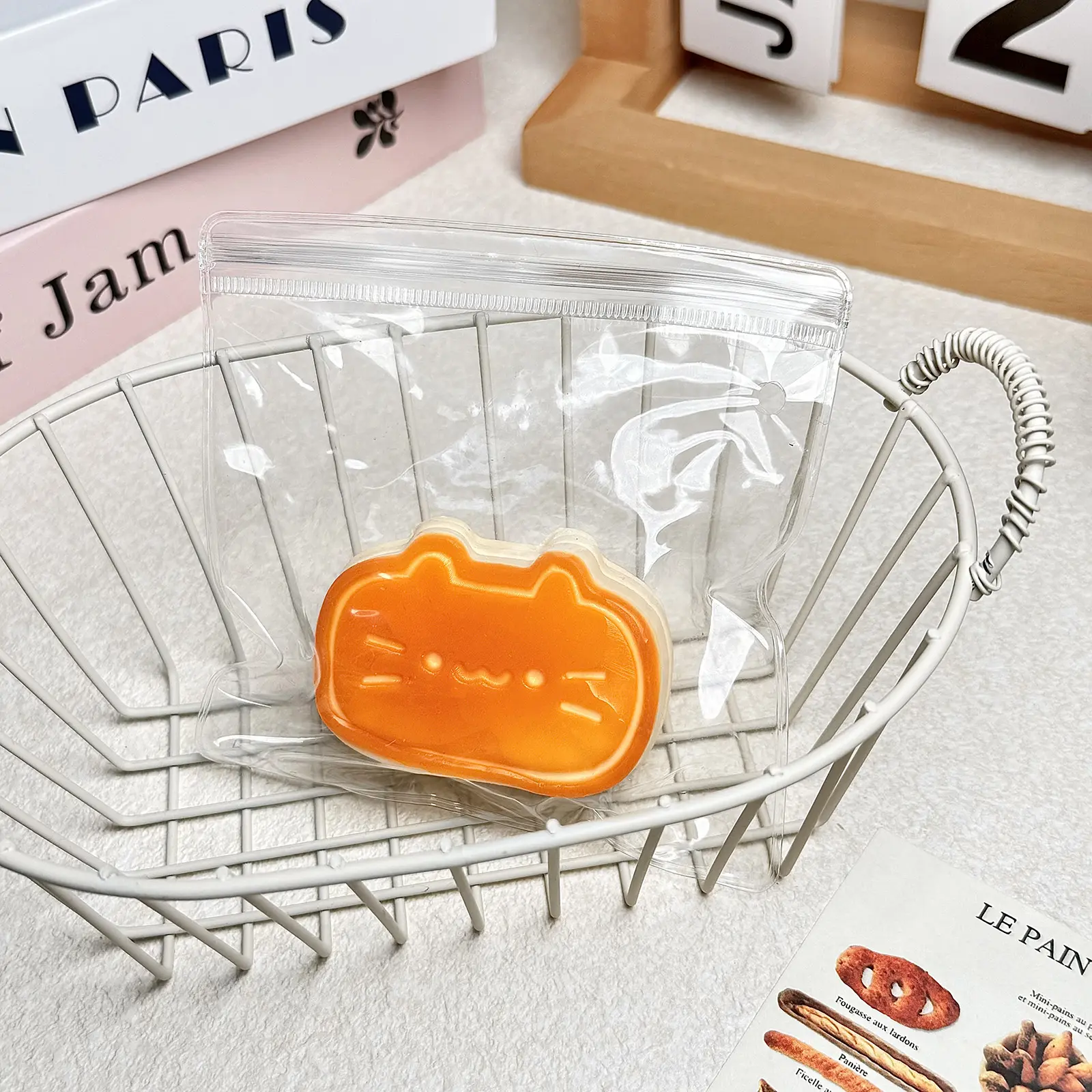 【Buy 3 Get 1 Free】Kitten Cheese Squishy Toys, Food-Grade Silicone Slow Rising Handmade Non-Toxic Soft Squeeze Sensory Toys with Thick Creamy Slime Texture for Stress Relief