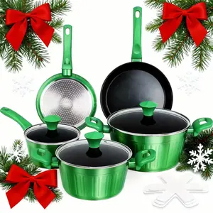 [Game-changer]Non-Toxic Nonstick Ceramic Pro 11pcs pots and pans set complete Cookware Set with Lids,Kitchen Outdoor Induction Compatible Stackable Healthy Easy Care Aluminium Lightweight Oil Sturdy black friday deals 2025 Steel blackfriday