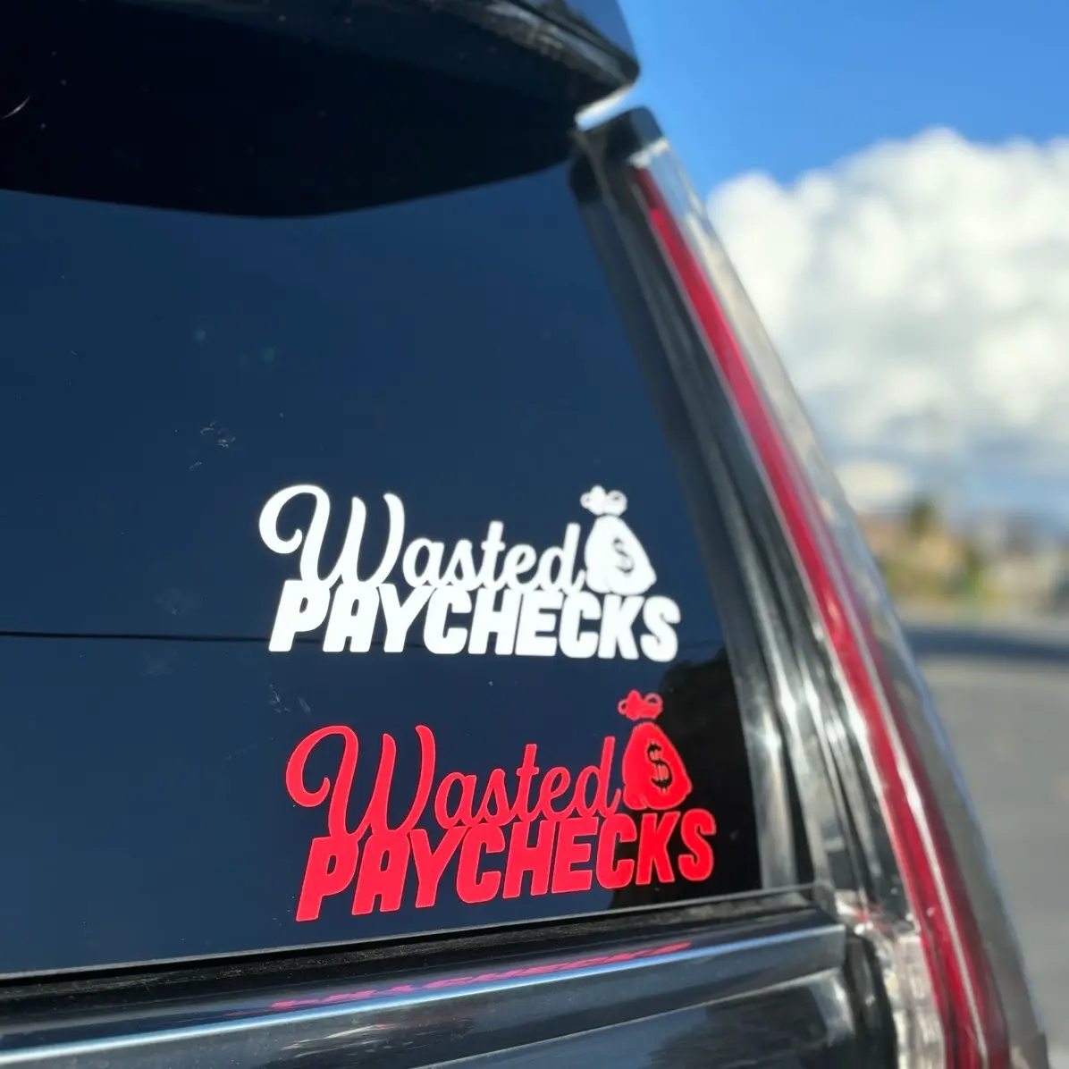 Wasted PAYCHECKS - Decals long lasting durable