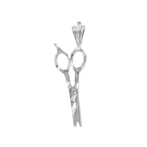 Trendy Necklaces Fine 925 Sterling Silver Hair Stylist Scissor Charm Pendant