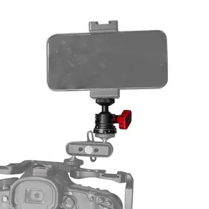 Universal 1/4 Screw Hot Shoe Mount Adapter Metal Tripod Ball Head 360 Degree Mini-Ball Head Camera Stands Alloy Durable Smartphone