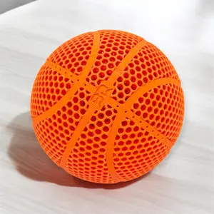 Umbaji Airless 3D Printed Basketball - No Pump Required, Hexagonal Lattice Design, Durable Polymer, Regulation Size 7, Eco-Friendly & Sustainable