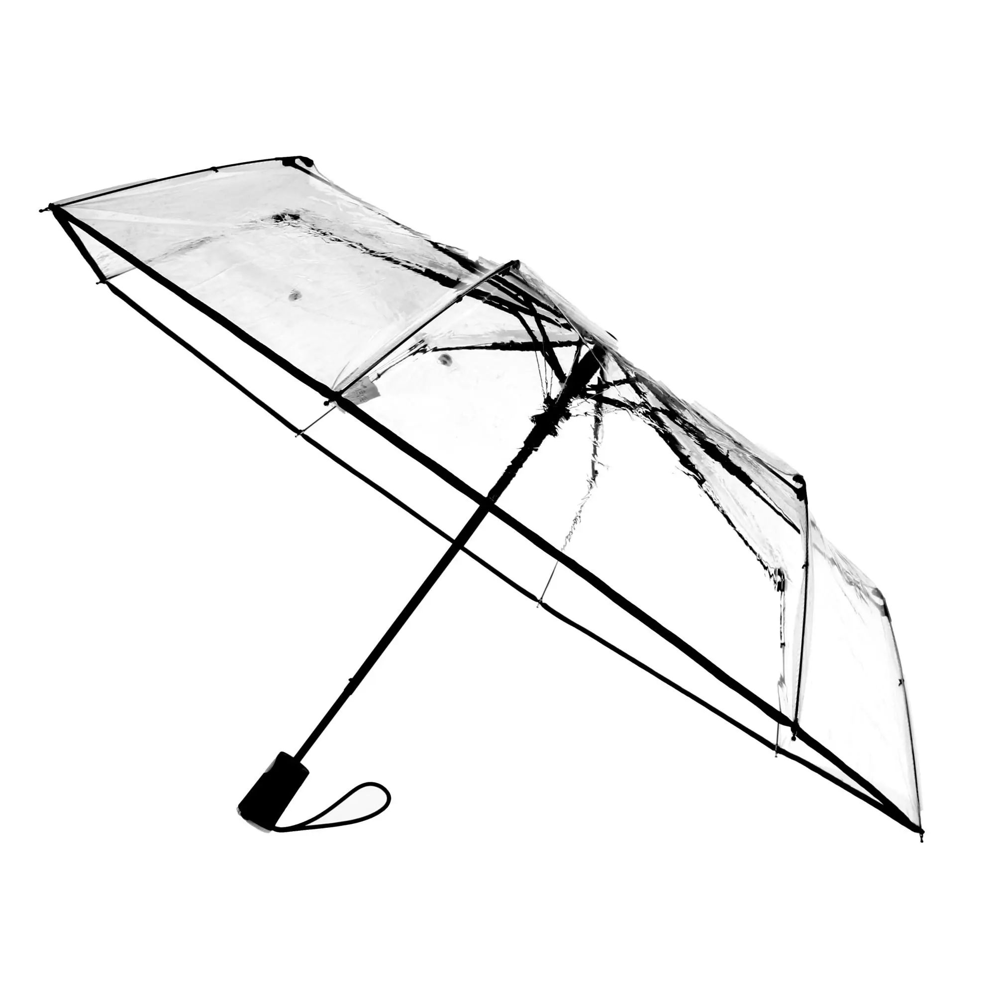 Totes Women's Ultra Clear Auto Open Compact Umbrella, Compact Umbrellas