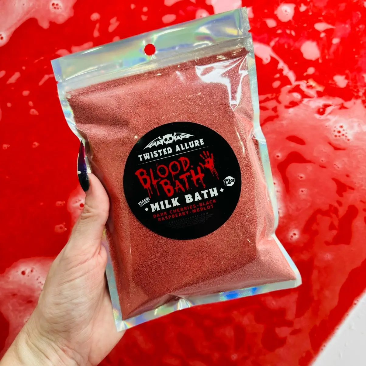 Bloodbath Coconut Milk Bath - Dark Cherries & Black Raspberries Scent Body Care Organic Body Care Pack Vegan Silky Gentle