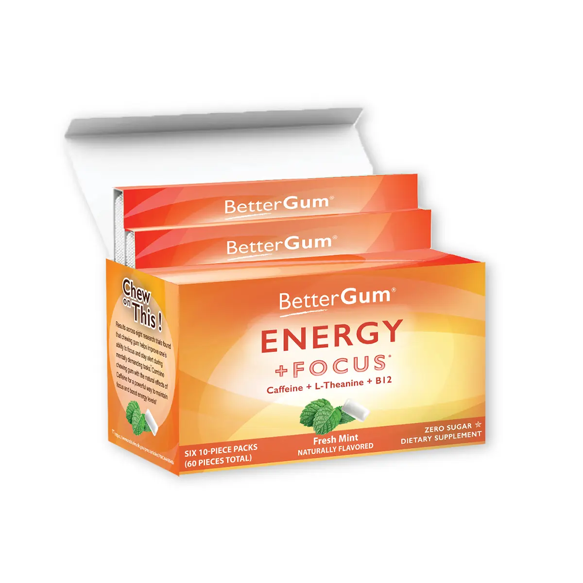 BetterGum Energy + Focus Gum BetterGum Energy + Focus Gum
