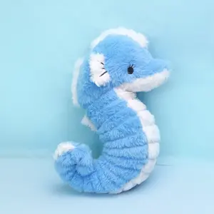 Cute Blue Seahorse Plush Toy, Adorable Ocean Animal Stuffed Doll, Home Decor Gift for Kids, Soft and Cuddly, Perfect for Children, Huggable Stuffed Animal