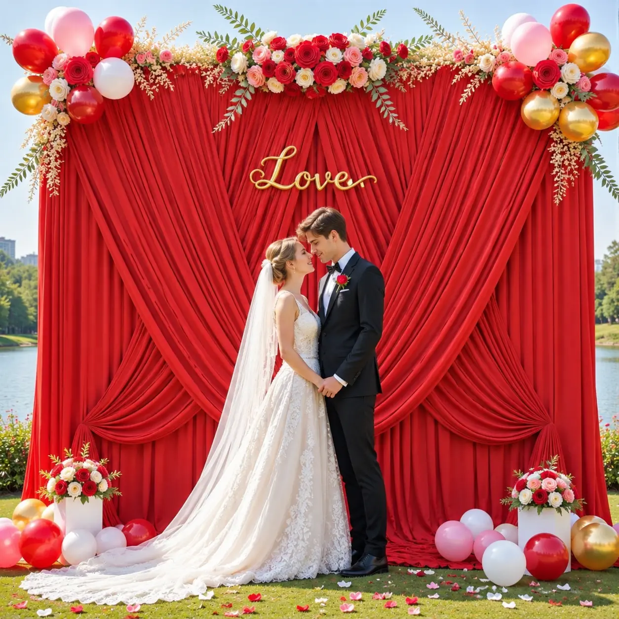 2-Pack Wrinkle-Free Polyester Backdrop Curtain Set - 5x7/10ft Drapes for Photoshoot, Birthday Decor, Christmas | Anniversary Home Supplies, Festive & Party Banners, tiktokshopspringglowup, summervibes