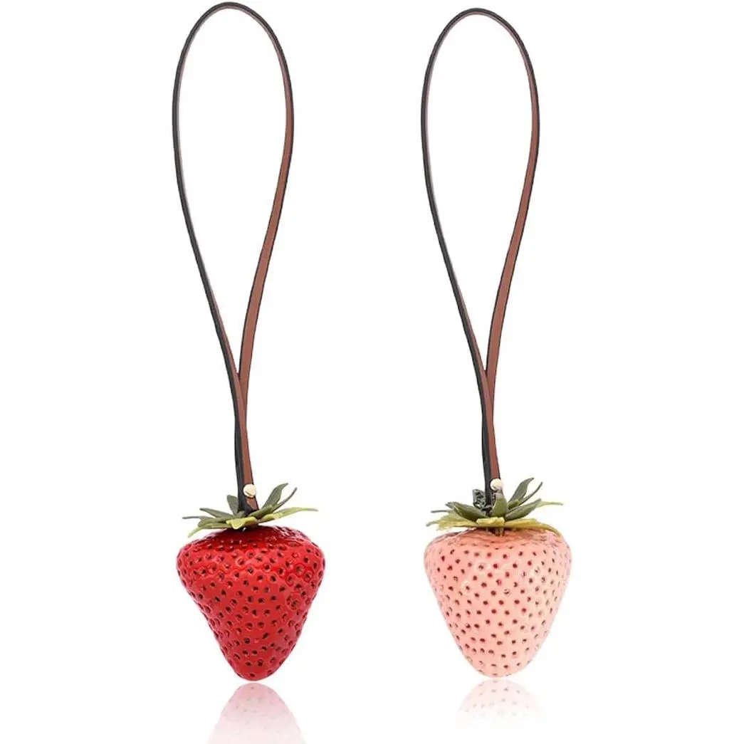 Veliora Gift B Strawberry Bag Charms for Handbags Strawberry Keychain Fruit Purse Charms for Handbags Rabbit Easter Basket Stuffers