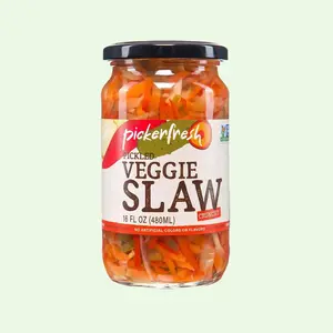 PickerFresh Pickled Veggie Slaw - 16 Oz- Perfect as a crunchy topping for tacos, sandwiches, burgers, or as a flavorful side dish.