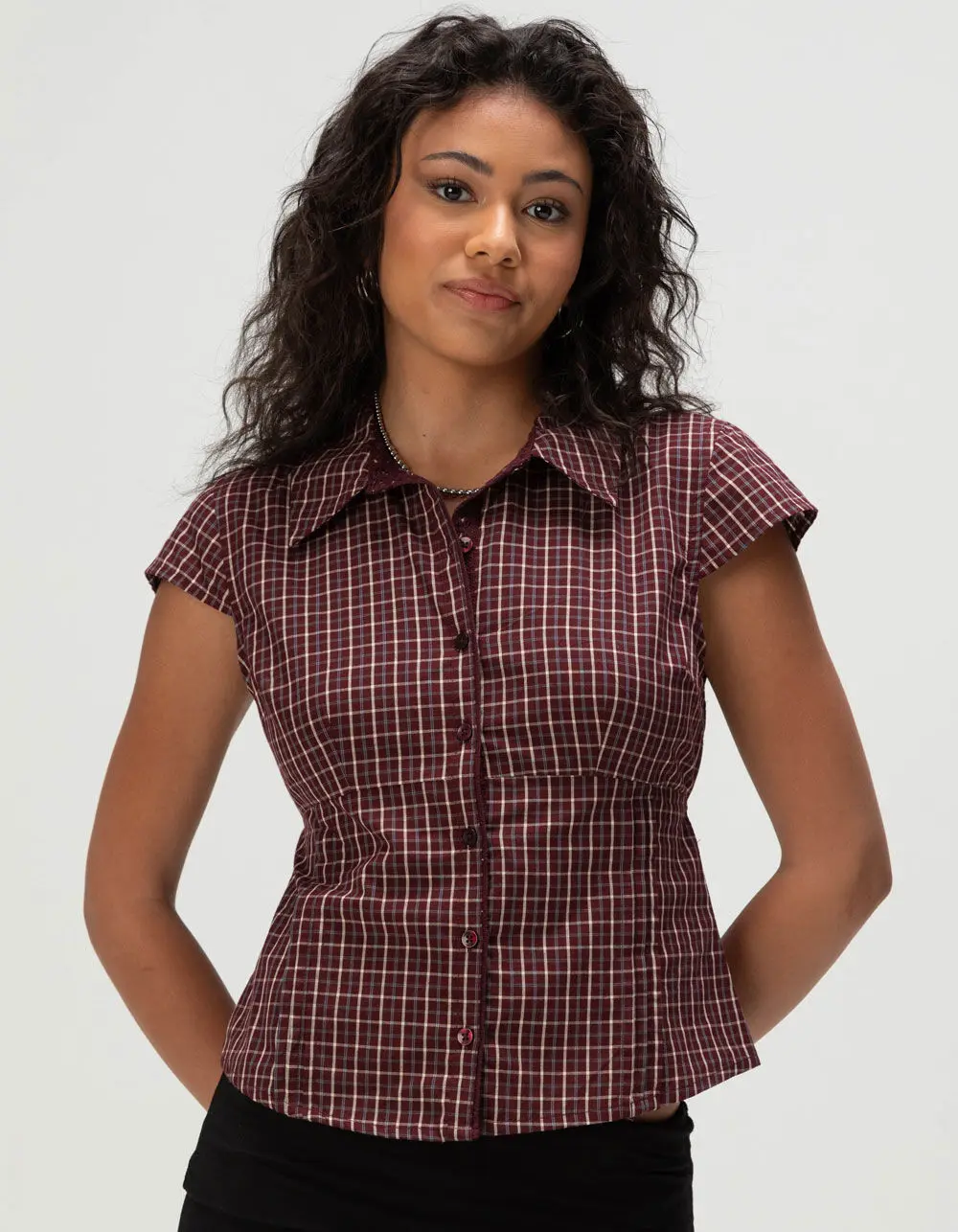 RSQ Womens Button Up Shirt