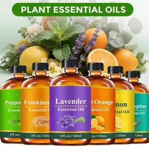 Natural Essential Oils: Lavender, Eucalyptus, Lavender, Frankincense, Lemon, Sweet Orange, Peppermint Fragrance Body Oil For Humidifiers, Diffusers, Candles | Car Air Freshener, Soap Making, Candles 120ml
