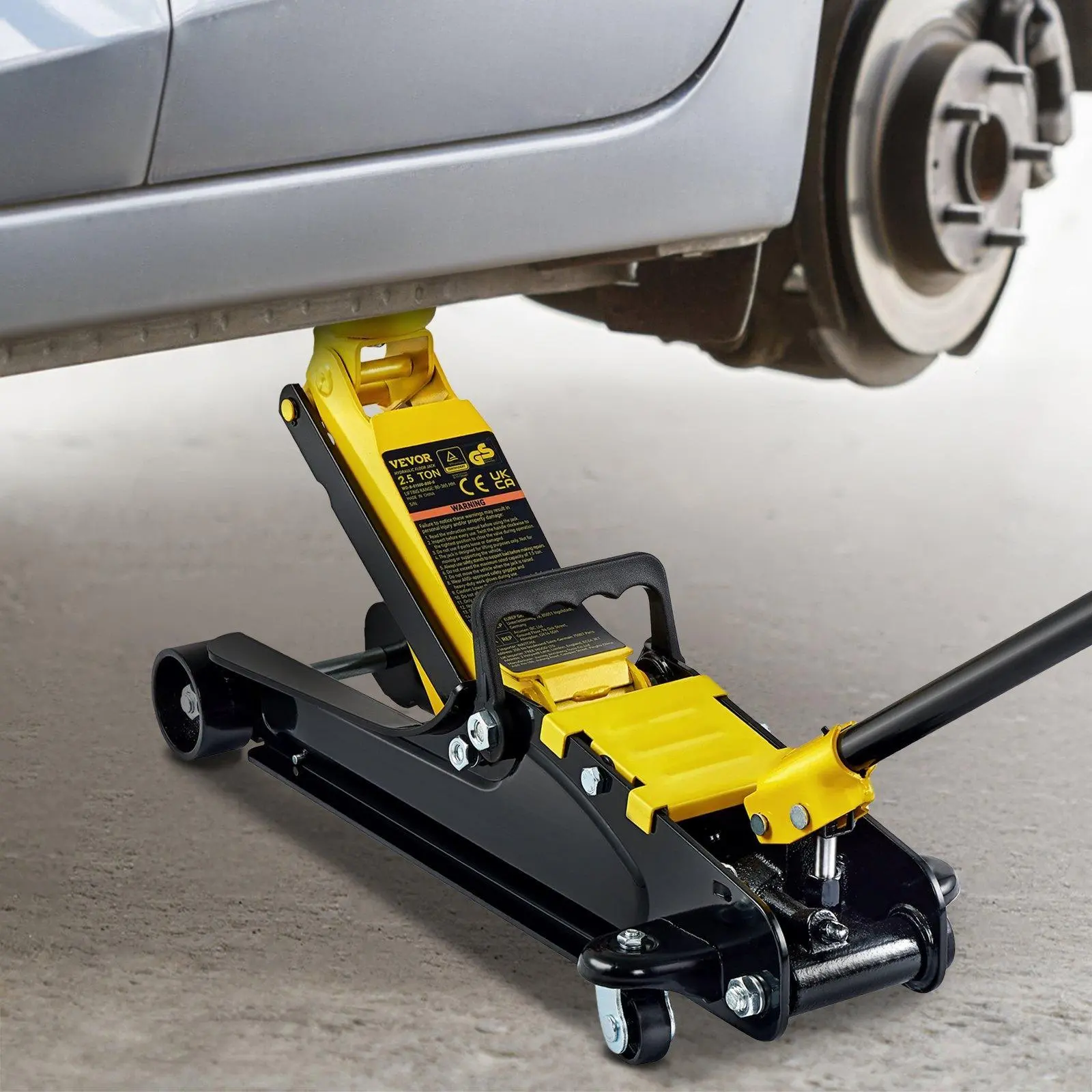 【Summerfinds】VEVOR Low Profile Floor Jack Heavy Steel Single Piston Hydraulic Pump