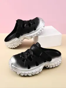 Women's Fashionable Thick Sole Slip-on Clogs, Casual Comfortable Non-slip Slides for Indoor Outdoor Wear, Trendy All-match Slippers for Daily Wear, Walking Shoes