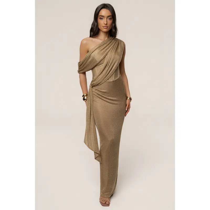 emily metallic gold maxi dress Emily Metallic Gold Maxi Dress