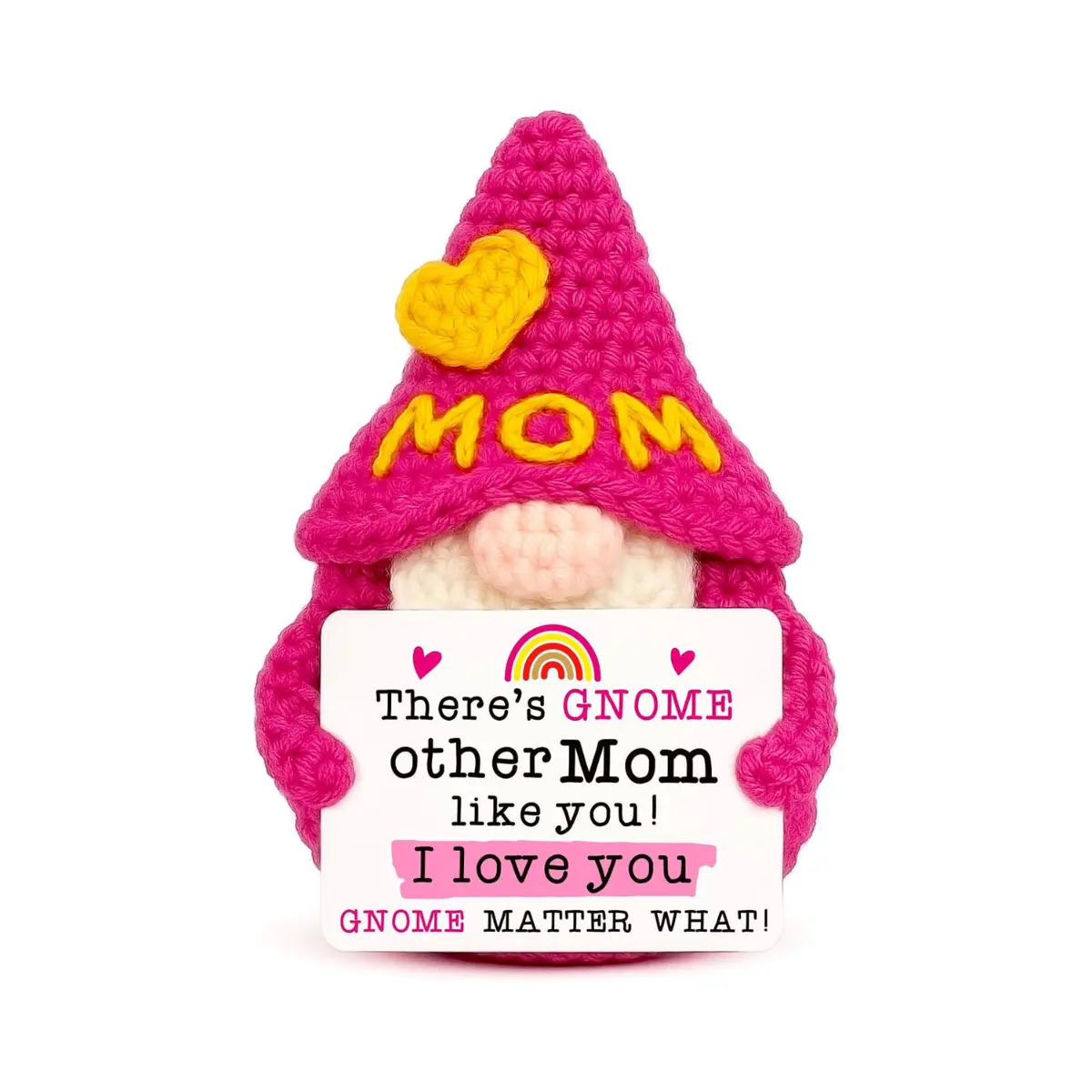Mom Gift Crochet Gnome Funny Mother’s Day Gift for Mom Cute Handmade Gnome Decoration