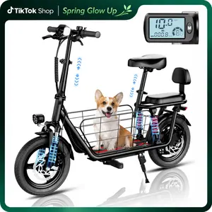 WINDHORSE C3 Folding Electric Scooter with Seat for Adults, 850W Peak, 14” Tire, 25 Miles Max Range, 22 MPH, Dual Suspension, 3 Gear Speed, Adjustable E Scooter with Seat and Basket for Commuting, 330lbs Load