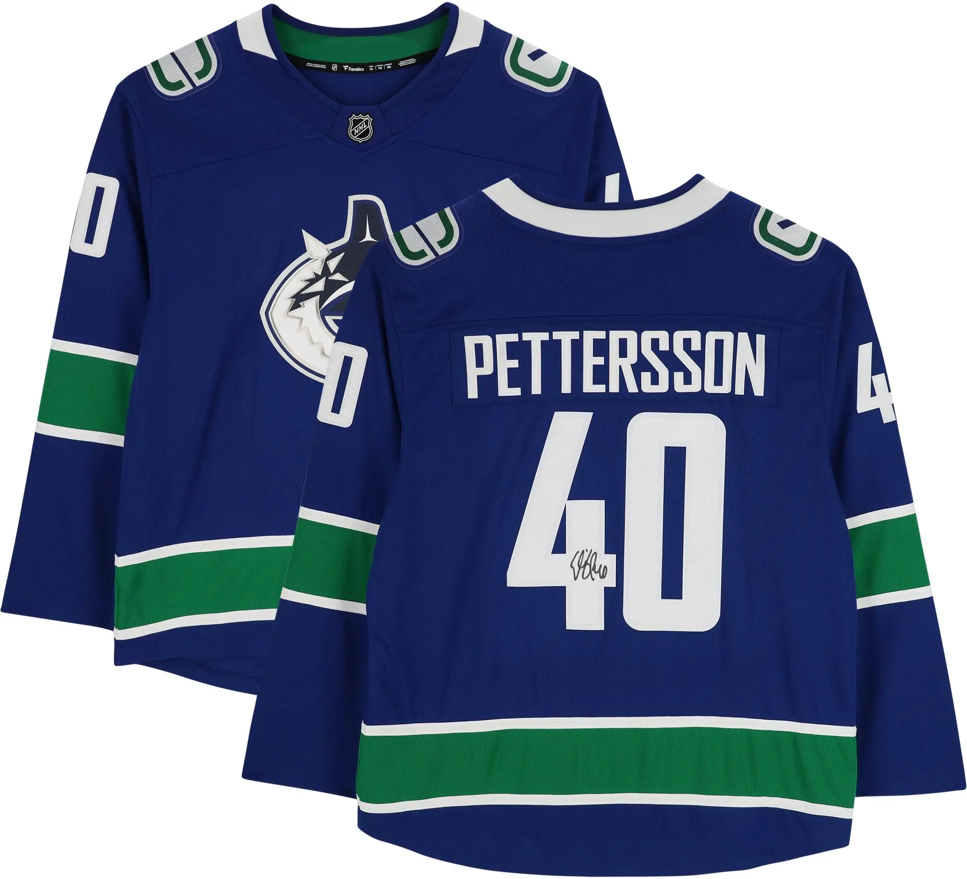 Elias Pettersson Vancouver Canucks Autographed Blue Fanatics Breakaway Jersey - Fanatics Authentic Certified