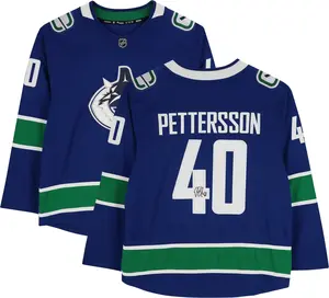 Elias Pettersson Vancouver Canucks Autographed Blue Fanatics Breakaway Jersey - Fanatics Authentic Certified