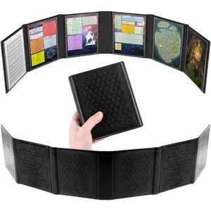 Compact DM Screen - 6-Panel Faux Leather Dungeon Master Screen for D&D and TTRPGs - Ultra Portable & Customizable Panels - Premium Design
