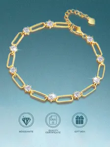 Women's 3ct Moissanite Bracelet, Elegant Bling Jewelry for Women, Perfect for Party, Daily Wear, Engagement, Wedding & More, Beautiful Bracelets
