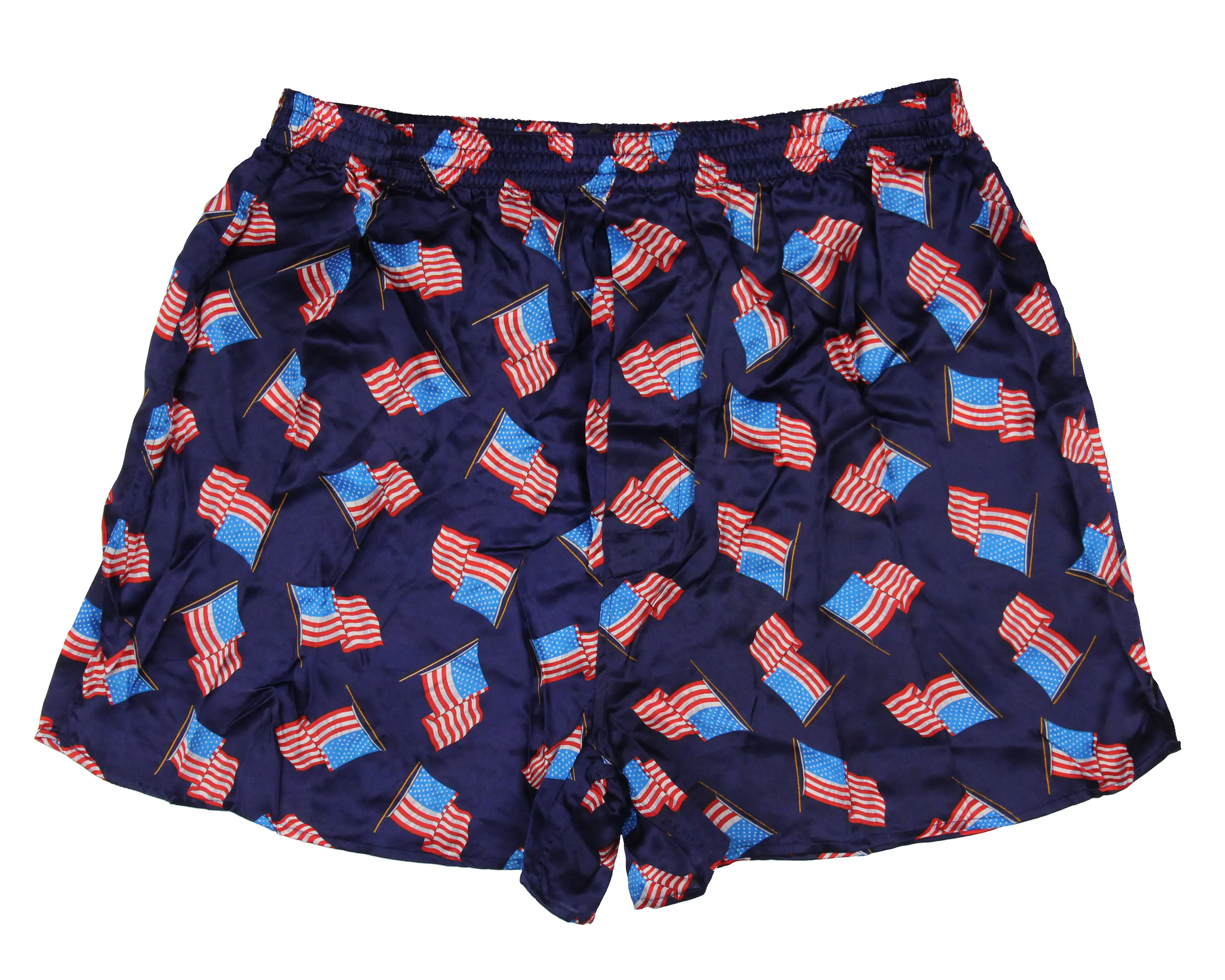 INTIMO Men's American Flag Silk Boxer Short Underwear INTIMO Men's American Flag Silk Boxer Short Underwear