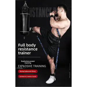 Full Body Training Resistance Belt Set Elastic Belt Men's Fitness Out Boxing Taekwondo Bouncing Strength Training Puller