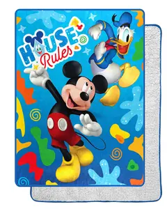 Northwest Mickey Mouse Silk Touch Soft Plush Throw Blanket, 60" x 80", Buddies Rule