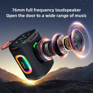 25W【ZEALOT】Portable stand speaker, small high fidelity sound effect, audio, long battery life, desktop Bluetooth speaker surround sound, supports USB/TF card/AUX/BT smartphones. Ideal choice for family/car/party/camping/gift giving