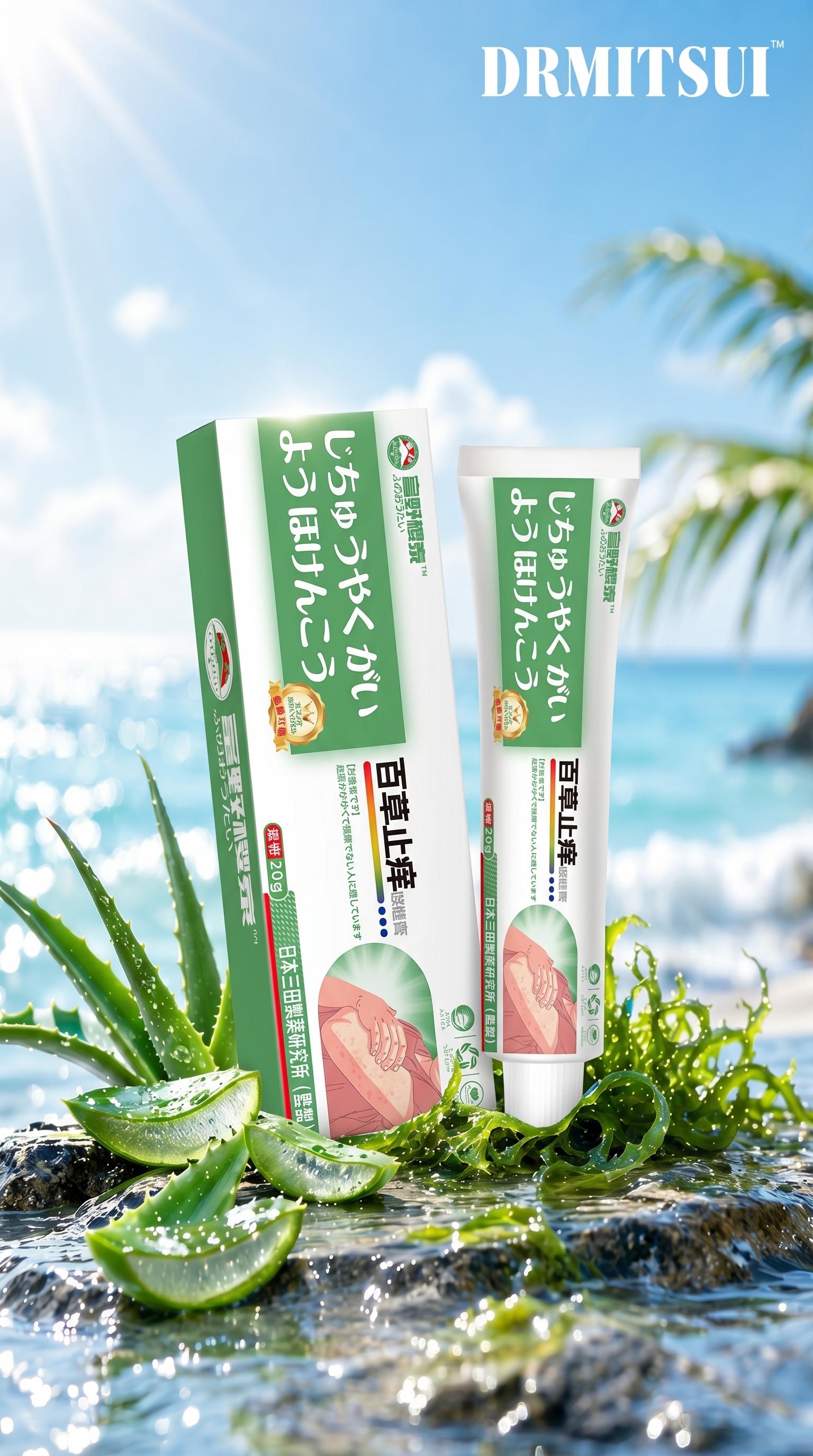 DRMITSUI Soothing Cream with Sea Moss & Oats - Eczema & Psoriasis Relief - Ocean Minerals - for Sensitive Skin - Hydrating Eczema Cream for Dry Skin