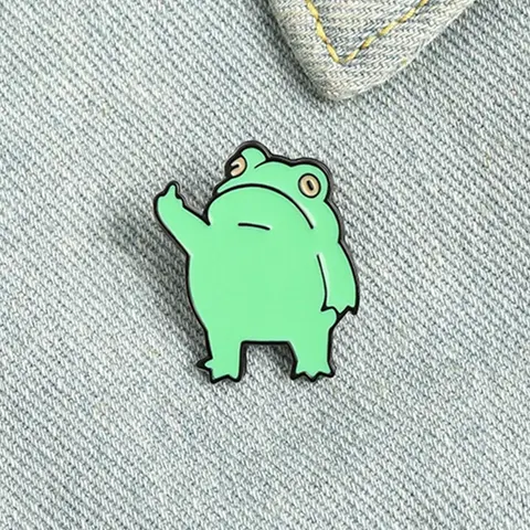 Cute Cartoon Frog Design Brooch, Fashion Alloy Brooch Pin Badge for Daily Clothing Decor, Trendy All-match & Exquisite Brooch for Birthday Gift, Fashion Accessory