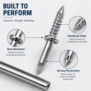 100PCS Invisible Double-Head Trim Nails, Seamless Baseboard Fastening Kit for Wall Panels, Moldings & Picture Hanging