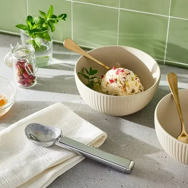 Ice Cream Scoop Silver - Figmint: Zinc Alloy, Dishwasher-Safe, 7.6" Length, 5.05" Handle, Figmint Kitchen Tool