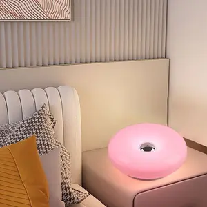 Bauhaus donut table lamp USB plug bedroom bedside decorative light living room dining room ambient light ABS Tricolor rechargeable light USB Powered Lighting USB Charging Lamp